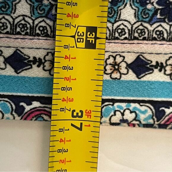 Chico’s Blue Pink Floral Print Party Date Night Dress NWOT Size 12P - Picture 15 of 16